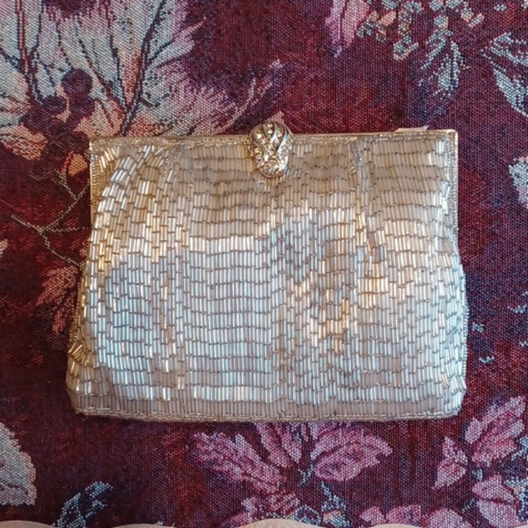 Vintage Beaded Crossbody Purse - Picture 1 of 8